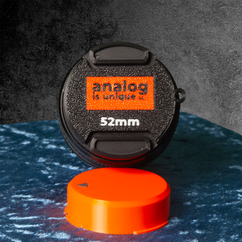 Objektiv Schutzkappe mit Logo oder Wunschtext für Canon FD 28mm 1:2.8